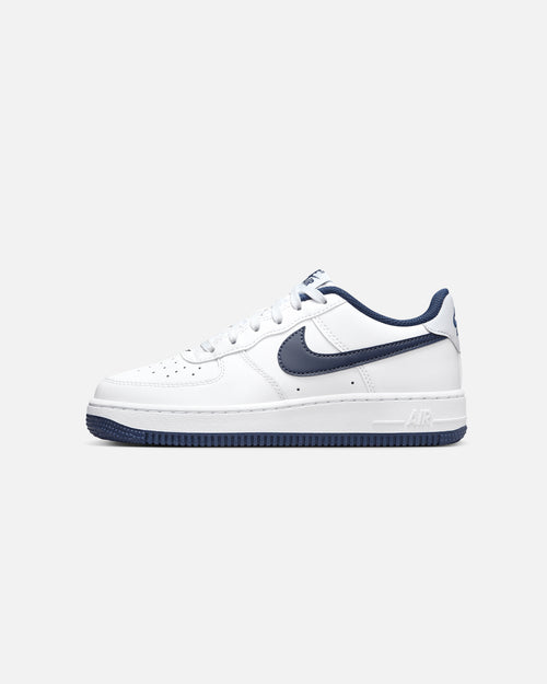 Nike Kids' Air Force 1 (GS) White/Midnight Navy