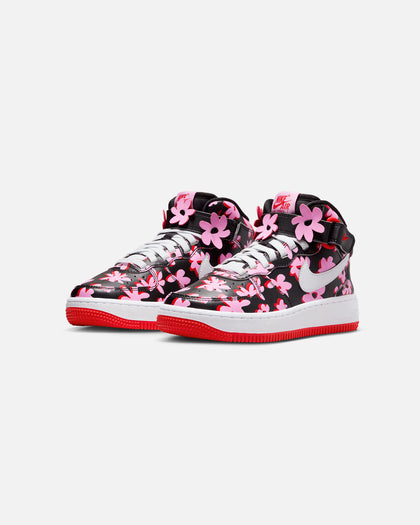Nike Kids' Air Force 1 Mid EasyOn SE (GS) Black/White/Pink