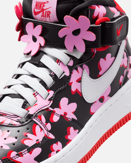 Nike Kids' Air Force 1 Mid EasyOn SE (GS) Black/White/Pink