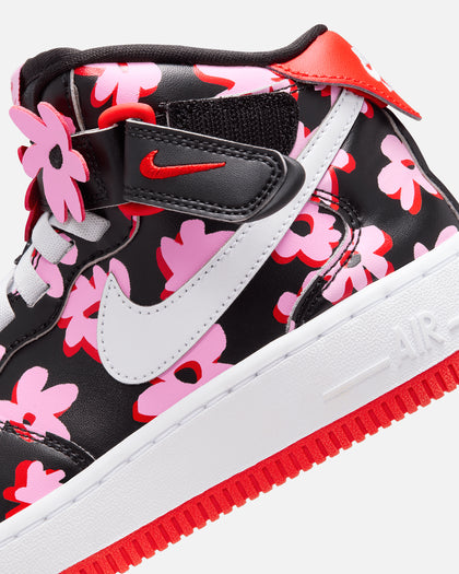Nike Kids' Air Force 1 Mid EasyOn SE (GS) Black/White/Pink