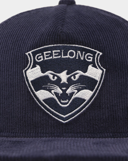 New Era Geelong Cats 'AFL 2023 Team Corduroy' Golfer Snapback Navy
