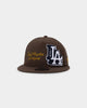 New Era Los Angeles Dodgers Letterman Golfer Snapback Dark Brown