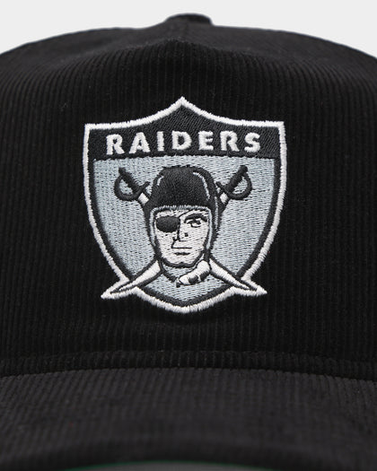 New Era Oakland Raiders 'Throwback Corduroy' Golfer Snapback Black