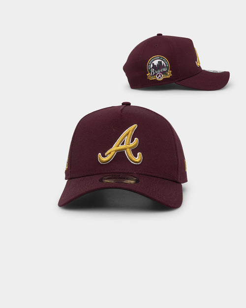 New Era Atlanta Braves 'Golden Port' 9FORTY A-Frame Snapback Dark Purple