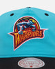 Mitchell & Ness Golden State Warriors Nylon Deadstock 2-Tone Snapback Neon Blue/Black