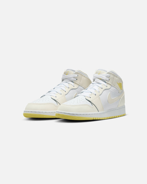 Jordan Kids' Air Jordan 1 Mid (GS) Sail/Lt Laser Orange
