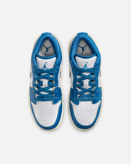 Jordan Kids' Air Jordan 1 Low SE (GS) White/Industrial Blue