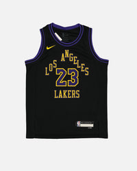 Nike Kids' Los Angeles Lakers Lebron James City Edition 2023/24 Swingman Jersey Black