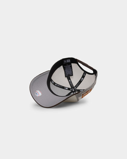 New Era Houston Astros '2-Tone Corduroy' Trucker Snapback Chrome/Walnut