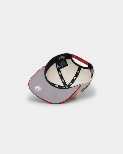 New Era Anaheim Angels '2-Tone Corduroy' Golfer Snapback Chrome/Red