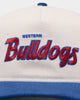 New Era Western Bulldogs "AFL Cord Script" Golfer Snapback Chrome/OTC
