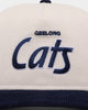 New Era Geelong Cats "AFL Cord Script" Golfer Snapback Chrome/OTC