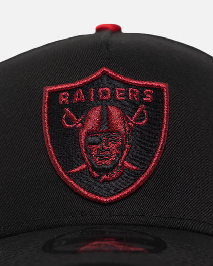 New Era Oakland Raiders 'Satin Scarlet' 9FORTY A-Frame Snapback Black/Scarlet