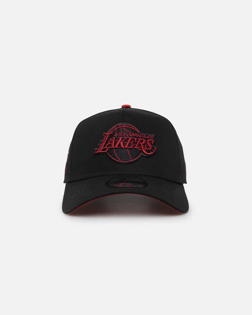 New Era Los Angeles Lakers 'Satin Scarlet' 9FORTY A-Frame Snapback Black/Scarlet