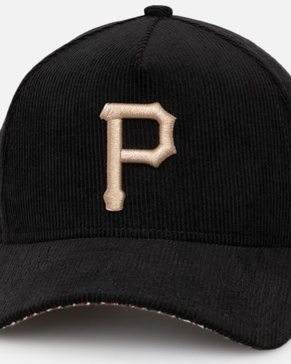 New Era Pittsburgh Pirates 'Black Cord Plaid UV' 9FORTY A-Frame Snapback Black/Plaid