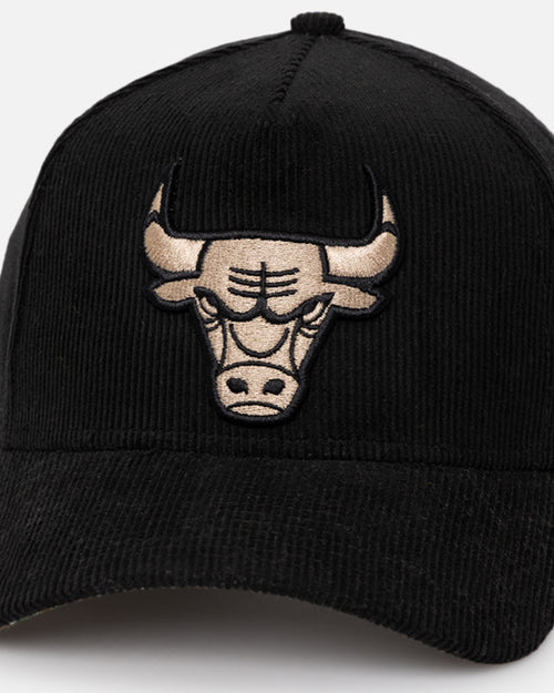 New Era Chicago Bulls 'Black Cord Plaid UV' 9FORTY A-Frame Snapback Black/Plaid