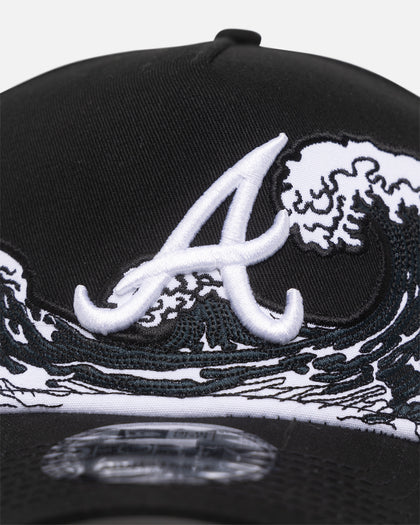 New Era Atlanta Braves "Wave" 9FORTY A-Frame Snapback Black/White