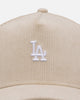 New Era Los Angeles Dodgers 'Micro Cord Cream' 9FORTY A-Frame Snapback Cream/White