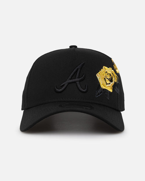 New Era Atlanta Braves 'Gold Rose Embroidery' 9FORTY A-Frame Snapback Black/Gold