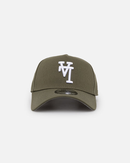 New Era Los Angeles Dodgers 'Upside Down LA Logo' 9FORTY A-Frame Snapback Olive