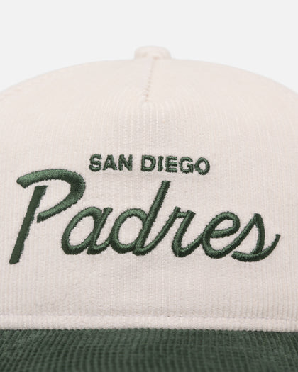 New Era San Diego Padres 'Currency Corduroy' Golfer Pre-Curved Snapback Chrome White