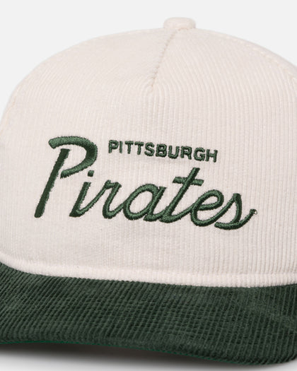New Era Pittsburgh Pirates 'Currency Corduroy' Golfer Pre-Curved Snapback Chrome White
