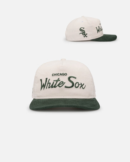 New Era Chicago White Sox 'Currency Corduroy' Golfer Pre-Curved Snapback Chrome White