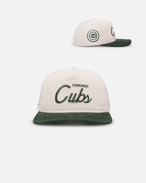 New Era Chicago Cubs 'Currency Corduroy' Golfer Pre-Curved Snapback Chrome White
