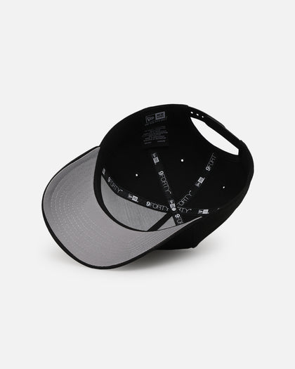 New Era Black With Grey Under Visor Blank 9FORTY A-Frame Snapback Black