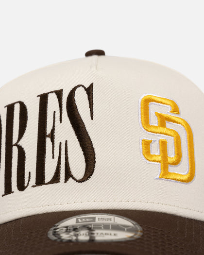 New Era San Diego Padres 'Tall Text' 9FORTY A-Frame Snapback Chrome White/OTC