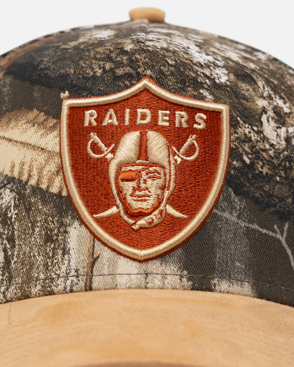New Era Oakland Raiders 'Real Tree Tan Suede' 9FORTY A-Frame Snapback Real Tree