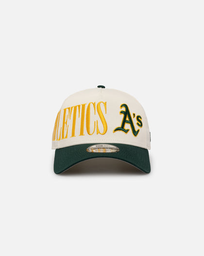 New Era Oakland Athletics 'Tall Text' 9FORTY A-Frame Snapback Chrome White/OTC