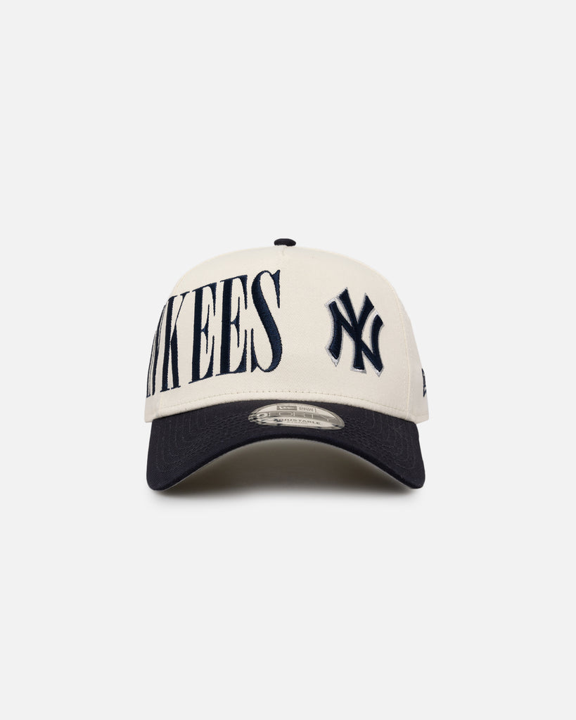 New Era New York Yankees 'Tall Text' 9FORTY A-Frame Snapback Chrome White/OTC
