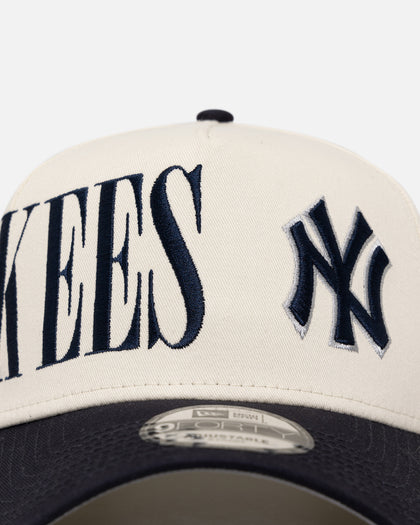 New Era New York Yankees 'Tall Text' 9FORTY A-Frame Snapback Chrome White/OTC