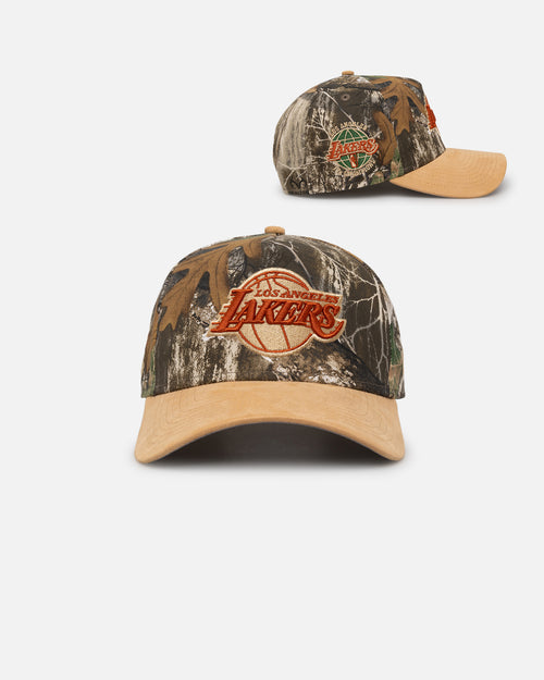 New Era Los Angeles Lakers 'Real Tree Tan Suede' 9FORTY A-Frame Snapback Real Tree