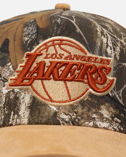 New Era Los Angeles Lakers 'Real Tree Tan Suede' 9FORTY A-Frame Snapback Real Tree