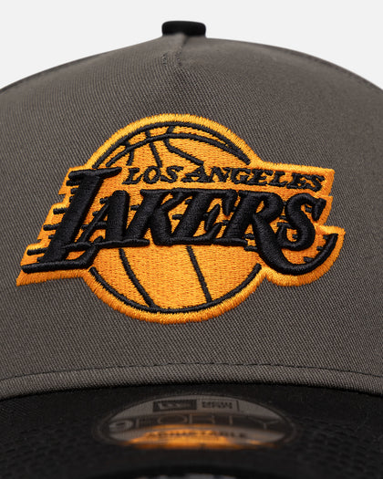 New Era Los Angeles Lakers 'Legendary Charcoal' 9FORTY A-Frame Snapback Charcoal/Black
