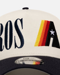 New Era Houston Astros 'Tall Text' 9FORTY A-Frame Snapback Chrome White/OTC