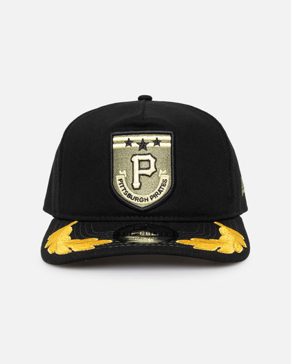 New Era Pittsburgh Pirates 'Military Patch' Pre-Curved Golfer Snapback Black