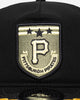 New Era Pittsburgh Pirates 'Military Patch' Pre-Curved Golfer Snapback Black