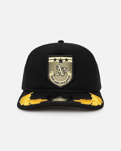 New Era Oakland Athletics 'Military Patch' Pre-Curved Golfer Snapback Black