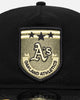 New Era Oakland Athletics 'Military Patch' Pre-Curved Golfer Snapback Black