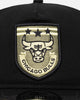 New Era Chicago Bulls 'Military Patch' Pre-Curved Golfer Snapback Black