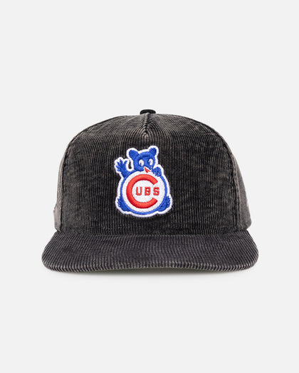 New Era Chicago Cubs 'Washed Corduroy Golfer' Pre-Curved Golfer Snapback Washed Black