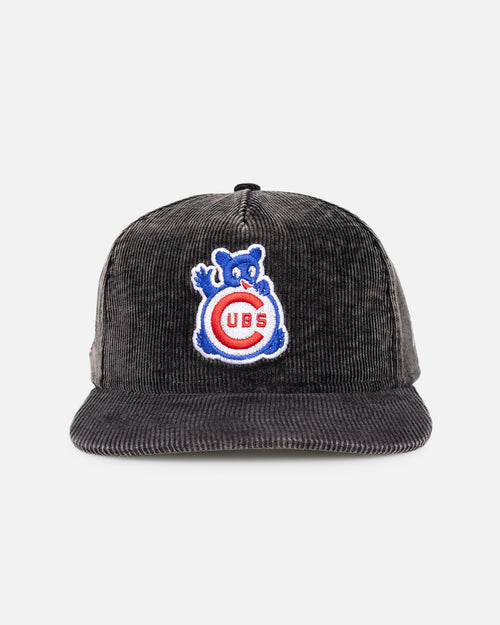 New Era Chicago Cubs 'Washed Corduroy Golfer' Pre-Curved Golfer Snapback Washed Black