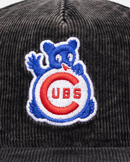 New Era Chicago Cubs 'Washed Corduroy Golfer' Pre-Curved Golfer Snapback Washed Black