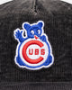 New Era Chicago Cubs 'Washed Corduroy Golfer' Pre-Curved Golfer Snapback Washed Black
