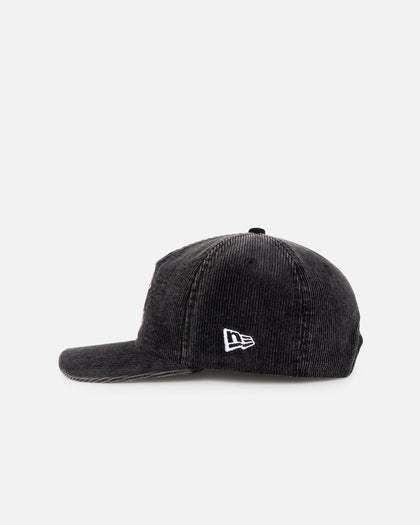 New Era Boston Red Sox 'Washed Corduroy Golfer' Pre-Curved Golfer Snapback Washed Black