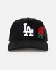 New Era Los Angeles Dodgers 'Corduroy Roses' Golfer Pre-Curved Snapback Black Corduroy/White