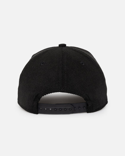 New Era Los Angeles Dodgers 'Corduroy Roses' Golfer Pre-Curved Snapback Black Corduroy/White